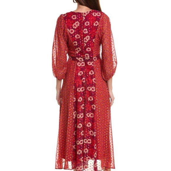 Taylor flowy floral dress waist tie new never worn size 8 boho - Picture 5 of 7